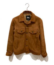 stussy（ステューシー）の古着「Lux Suede Trucker Jacket スウェード トラッカージャケット」｜ブラウン