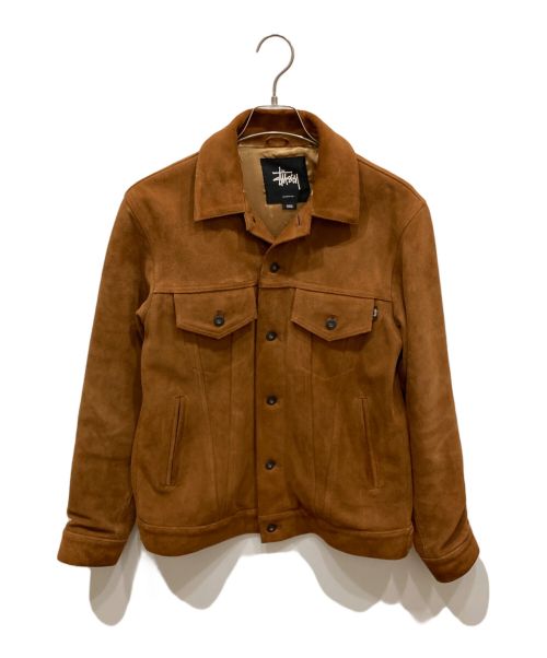 stussy（ステューシー）stussy (ステューシー) Lux Suede Trucker Jacket スウェード トラッカージャケット ブラウン サイズ:Sの古着・服飾アイテム