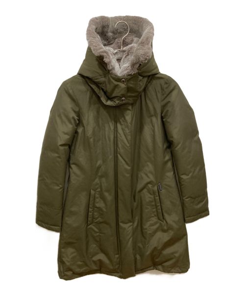 WOOLRICH（ウールリッチ）WOOLRICH (ウールリッチ) W'S BOW BRIDGE ボウ ブリッジ  ダウンコート オリーブ サイズ:XSの古着・服飾アイテム