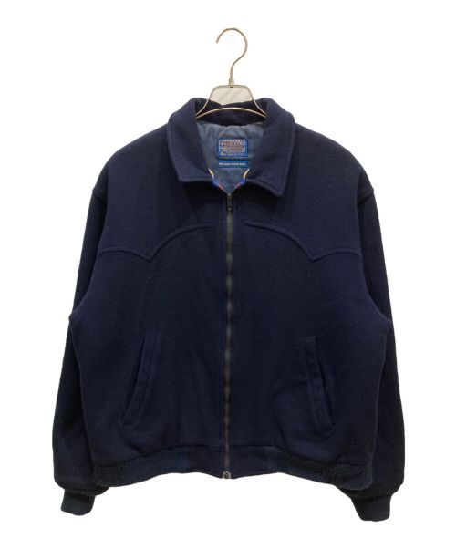 PENDLETON（ペンドルトン）PENDLETON (ペンドルトン) 70s ネイティブ柄ウールジャケット ネイビー サイズ:Lの古着・服飾アイテム