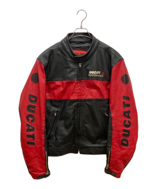 DUCATI（ドゥカティ）DUCATI (ドゥカティ) レーシングジャケット ブラック×レッド サイズ:Ⅼの古着・服飾アイテム