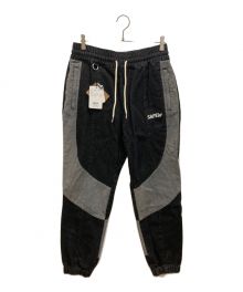 SAPEur（サプール）の古着「DENIM TRACK PANTS　デニムトラックパンツ」｜ブラック