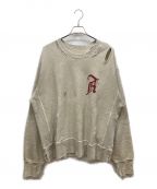 ANCELLMアンセルム）の古着「24SS CRASH SWEAT SHIRT」｜グレー