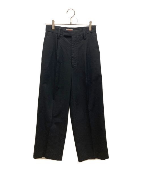 AURALEE（オーラリー）AURALEE (オーラリー) Ron Herman (ロンハーマン) 24SS EXCLUSIVE SUPER FINE WOOL COTTON TWILL PANTS ブラック サイズ:SIZE1の古着・服飾アイテム