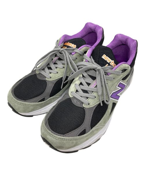 NEW BALANCE（ニューバランス）NEW BALANCE (ニューバランス) 990V3 スニーカー カーキ×パープル サイズ:28.5の古着・服飾アイテム