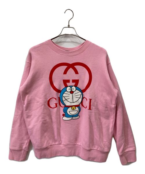 GUCCI（グッチ）GUCCI (グッチ) DORAEMON (ドラエモン) フロントロゴスウェット ピンク サイズ:XSの古着・服飾アイテム