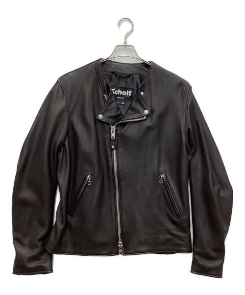 Schott（ショット）Schott (ショット) NO COLLAR LAMBSKIN RIDERS ブラウン サイズ:40の古着・服飾アイテム