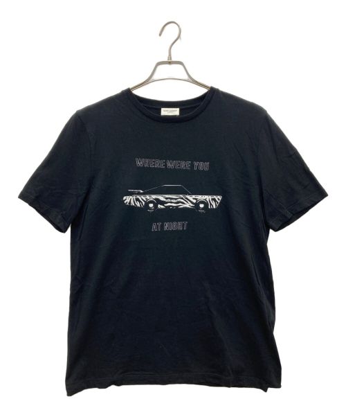 Saint Laurent Paris（サンローランパリ）Saint Laurent Paris (サンローランパリ) Where Were You at Night Tシャツ ブラック サイズ:XSの古着・服飾アイテム