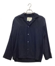 STUDIO NICHOLSON（スタジオ ニコルソン）の古着「FLUID SHIRTING-LONG SLEEVE CAMP COLLAR SHIRT」｜ネイビー