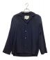 STUDIO NICHOLSON（スタジオニコルソン）の古着「FLUID SHIRTING-LONG SLEEVE CAMP COLLAR SHIRT」｜ネイビー