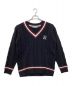 bellmore（ベルモーレ）の古着「EMBLEM LS V-NECK KNIT」｜ブラック