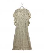 Ameriアメリ）の古着「2WAY DRAPE SLEEVE EMBROIDERY DRESS」｜ホワイト