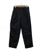 Graphpaperグラフペーパー）の古着「Garment Dyed Poplin Tapered Slacks」｜ブラック