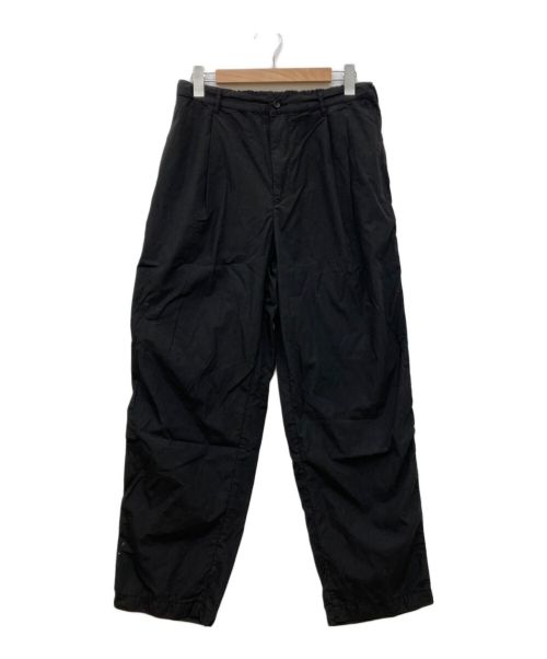 Graphpaper（グラフペーパー）Graphpaper (グラフペーパー) Garment Dyed Poplin Tapered Slacks ブラック サイズ:Fの古着・服飾アイテム