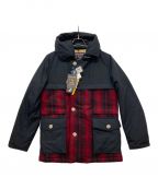 WOOLRICHウールリッチ）の古着「STAG WOOL PARKA」｜ブラック×レッド