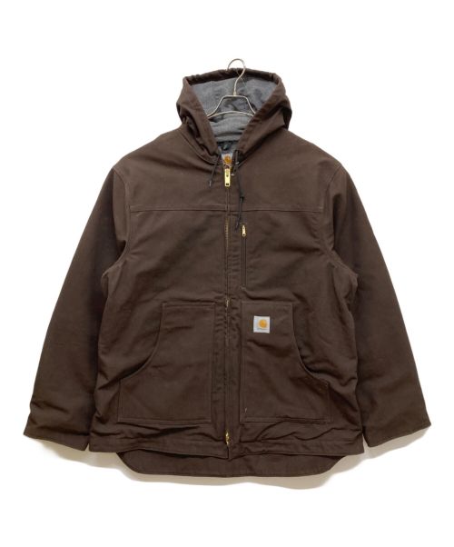 CarHartt（カーハート）CarHartt (カーハート) DUCK HOODED RIDGE COAT ブラウン サイズ:X-Large 未使用品の古着・服飾アイテム