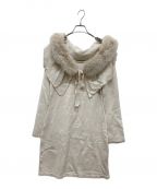 HER LIP TOハーリップトゥ）の古着「Ritz Faux Fur Mini Dress」｜ベージュ