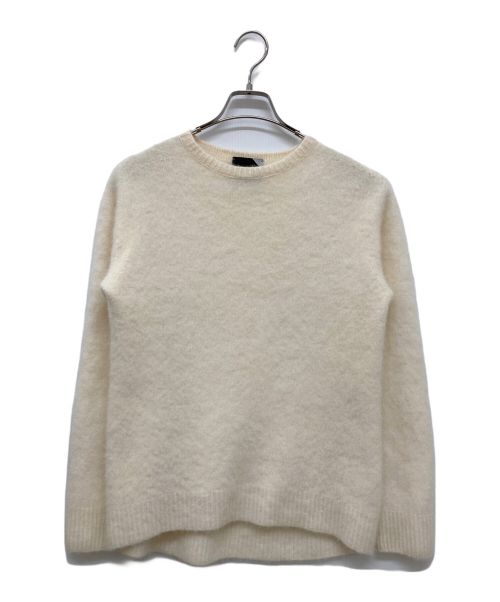 ATON（エイトン）ATON (エイトン) FUR CASHMERE CREWNECK SWEATER ホワイト サイズ:2の古着・服飾アイテム