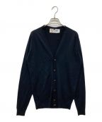 JOHN SMEDLEY×BEAMS×ARTUMES&COジョンスメドレー×ビームス×）の古着「BURLEY 30G メリノウール カーディガン」｜ブラック