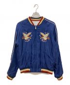 東洋エンタープライズトウヨウエンタープライズ）の古着「Early 1950s Style Acetate Souvenir Jacket EAGLE × DRAGON & TIGER」｜ネイビー