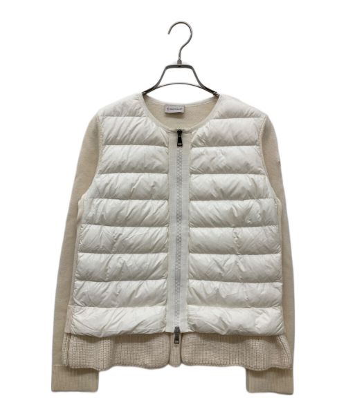 MONCLER（モンクレール）MONCLER (モンクレール) MAGLIONE TRICOT CARDIGAN ホワイト サイズ:Mの古着・服飾アイテム