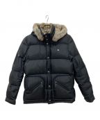 BURBERRY BLACK LABELバーバリーブラックレーベル）の古着「ラビットファーカラーダウンジャケット/BMP04-533-09」｜ブラック