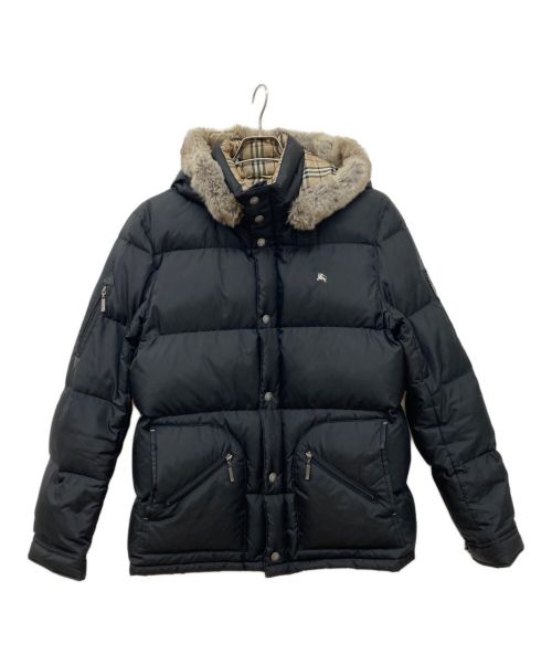 BURBERRY BLACK LABEL（バーバリーブラックレーベル）BURBERRY BLACK LABEL (バーバリーブラックレーベル) ラビットファーカラーダウンジャケット/BMP04-533-09 ブラック サイズ:Lの古着・服飾アイテム