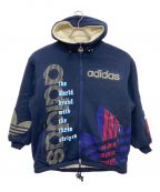 adidasアディダス）の古着「ジップパーカー/AA-6140/ デサント製/80-90s」｜ネイビー