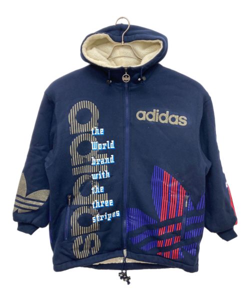 adidas（アディダス）adidas (アディダス) ジップパーカー/AA-6140/ デサント製/80-90s ネイビー サイズ:Mの古着・服飾アイテム