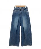 JOHN LAWRENCE SULLIVANジョン ローレンス サリバン）の古着「WASHED DENIM WIDE PANTS」｜インディゴ