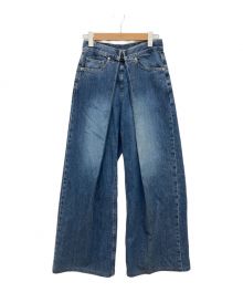 JOHN LAWRENCE SULLIVAN（ジョン ローレンス サリバン）の古着「WASHED DENIM WIDE PANTS」｜インディゴ