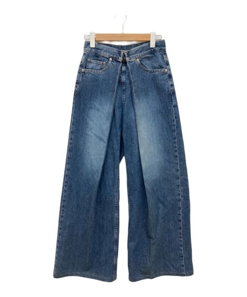 JOHN LAWRENCE SULLIVAN（ジョン ローレンス サリバン）JOHN LAWRENCE SULLIVAN (ジョン ローレンス サリバン) WASHED DENIM WIDE PANTS インディゴ サイズ:Mの古着・服飾アイテム