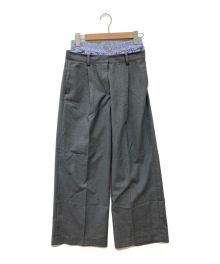 TODAYFUL（トゥデイフル）の古着「Double Waist Trousers/ ダブルウエストパンツ」｜グレー×ブルー