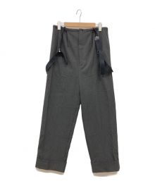 TODAYFUL（トゥデイフル）の古着「"Suspenders Highwaist Pants"サスペンダーハイウエストパンツ」｜グレー