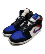 NIKEナイキ）の古着「Jordan 1 Mid Lakers Top 3」｜ブラック×ブルー