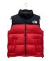 THE NORTH FACE（ザ ノース フェイス）の古着「NUPTSE VEST/ヌプシベスト/ダウンベスト/ND91633」｜レッド×ブラック