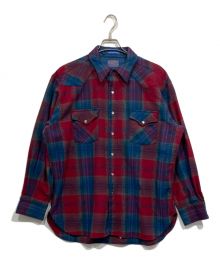 PENDLETON（ペンドルトン）の古着「ウエスタンチェックネルシャツ」｜レッド×グリーン