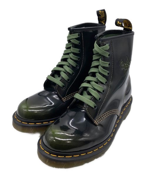 Dr.Martens（ドクターマーチン）Dr.Martens (ドクターマーチン) THE CLASH (ザクラッシュ) コラボ8ホールブーツ ブラック サイズ:UK4の古着・服飾アイテム