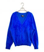 stussyステューシー）の古着「SHAGGY CARDIGAN シャギーカーディガン」｜ブルー