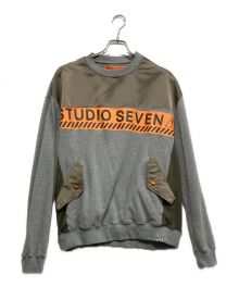 studio seven（スタジオセブン）の古着「Nylon Docking Crew Sweat」｜グレー