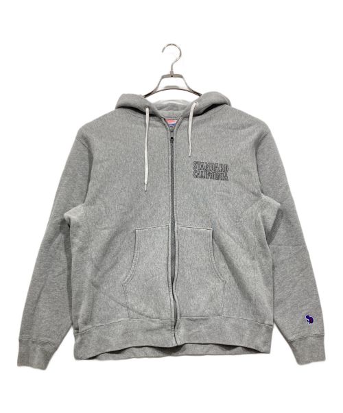 STANDARD CALIFORNIA（スタンダードカリフォルニア）STANDARD CALIFORNIA (スタンダードカリフォルニア) ジップパーカー / ZIP HOOD SWEAT グレー サイズ:Lの古着・服飾アイテム