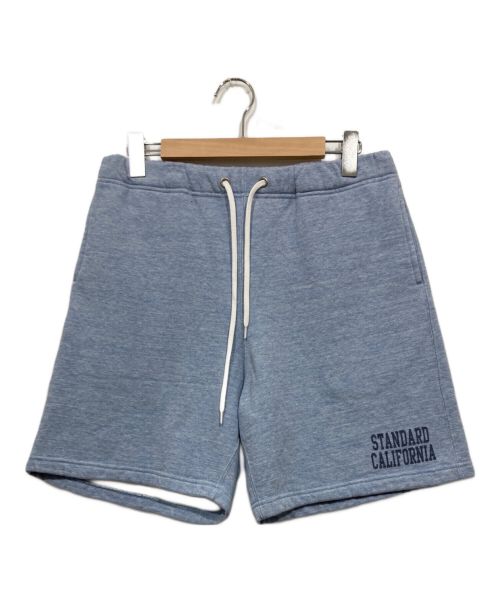 STANDARD CALIFORNIA（スタンダードカリフォルニア）STANDARD CALIFORNIA (スタンダートカルフォニア) SWEAT SHORTS スカイブルー サイズ:Lの古着・服飾アイテム