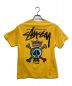 stussy (ステューシー) スカルクラウンプリントTシャツ イエロー サイズ:S：3980円