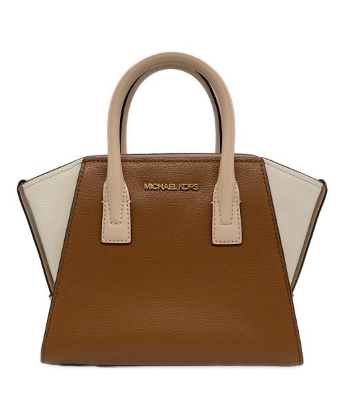 MICHAEL KORS（マイケルコース）MICHAEL KORS (マイケルコース) AVRIL トップジップ サッチェル スモール ブラウンの古着・服飾アイテム