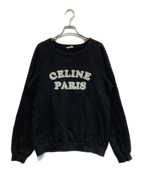 CELINE（セリーヌ）CELINE (セリーヌ) フロックド カシミヤ セーター ブラック サイズ:不明の古着・服飾アイテム