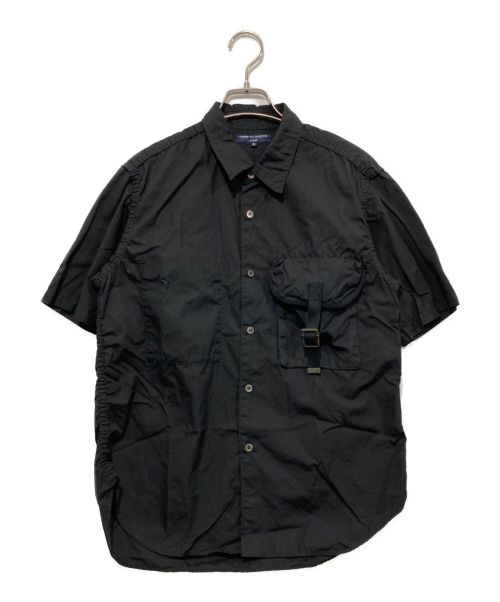 COMME des GARCONS HOMME（コムデギャルソン オム）COMME des GARCONS HOMME (コムデギャルソン オム) 製品染めパッカリング半袖シャツ ブラック サイズ:Sの古着・服飾アイテム