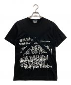 COMME des GARCONSコムデギャルソン）の古着「メッセージグラフィックTシャツ」｜ブラック