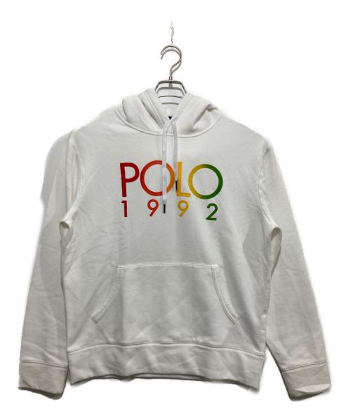 POLO RALPH LAUREN（ポロ・ラルフローレン）POLO RALPH LAUREN (ポロ・ラルフローレン) POLO 1992 プリントパーカー ホワイト サイズ:Lの古着・服飾アイテム