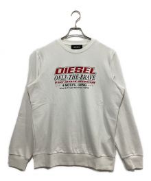 DIESEL（ディーゼル）の古着「ロゴプリントスウェット」｜ホワイト