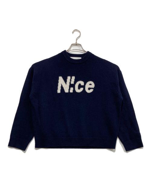 N!ce shop（ナイスショップ）N!ce shop (ナイスショップ) ナイスニット ネイビー サイズ:Sの古着・服飾アイテム